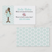 Hübsche Datumskarte für den ethnischen Engel Telefonnummerkarte (Vorne/Hinten)