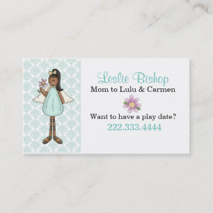 Hübsche Datumskarte für den ethnischen Engel Telefonnummerkarte