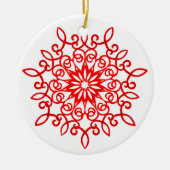 Hübsche Dekorative Weißrot Weihnachten Keramik Ornament (Vorne)