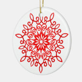 Hübsche Dekorative Weißrot Weihnachten Keramik Ornament (Links)