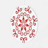 Hübsche Dekorative Weißrot Weihnachten Ornament Aus Metall (Vorderseite links)