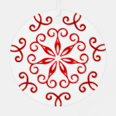 Hübsche Dekorative Weißrot Weihnachten Ornament Aus Metall (Rückseite)