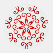 Hübsche Dekorative Weißrot Weihnachten Ornament Aus Metall (Vorderseite)