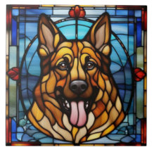 Hübsche Deutsche Schäferhund-Dekorfliese