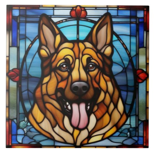 Hübsche Deutsche Schäferhund-Dekorfliese Fliese (Vorderseite)