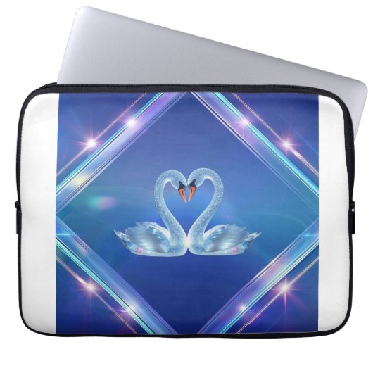 Hübsche Diamond Swan Electronics Bag Laptopschutzhülle (Vorderseite)