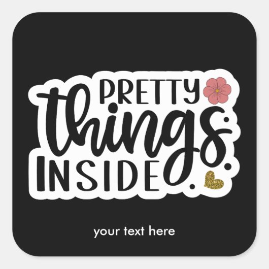 Hübsche Dinge im Aufkleber (Vorderseite)