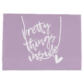 Hübsche Dinge im Inneren, moderne Kalligraphie Große Geschenktüte (Rückseite)