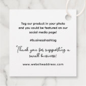 Hübsche Dinge im Innern, kleine Unternehmensmarken Geschenkanhänger (Rückseite)