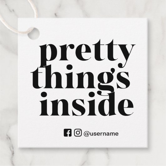 Hübsche Dinge im Innern, kleine Unternehmensmarken Geschenkanhänger (Vorderseite)