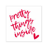 Hübsche Dinge im Niedlichen Skriptumschlag Permastempel (Design)