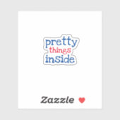 hübsche Dinge innerhalb des Aufklebers für Kleinun Aufkleber (Blatt)