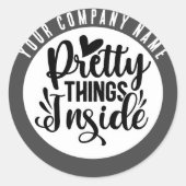 Hübsche Dinge innerhalb eines maßgeschneiderten Un Runder Aufkleber (Vorderseite)