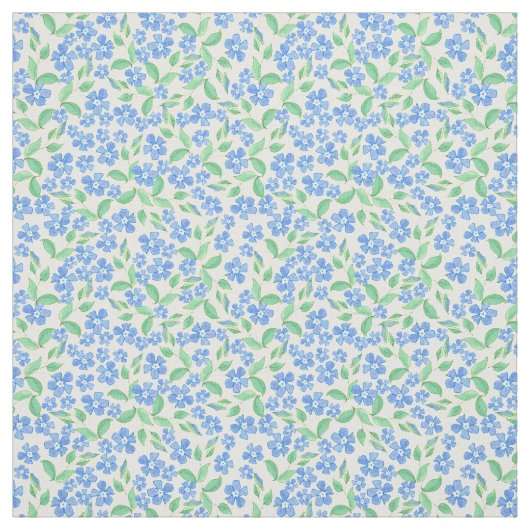 Hübsche Ditsy blaues Grün-weiße Singrün-Blumen Stoff (Muster)