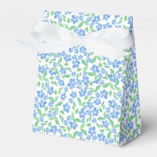 Hübsche Ditsy Blue Green Periwinkle Blume Geschenkschachtel
