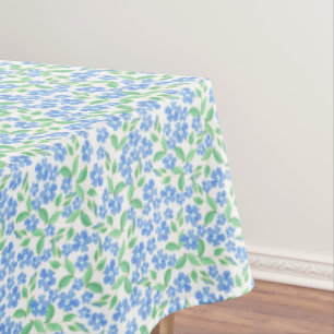 Hübsche Ditsy Blue Green Periwinkle Blume Tischdecke