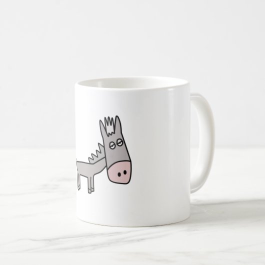 Hübsche Donkey-Tasse Kaffeetasse (VorderseiteRechts)