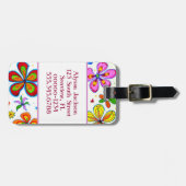 Hübsche doppelseitige Big-Blume Gepäckanhänger (Vorderseite horizontal)