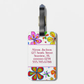 Hübsche doppelseitige Big-Blume Gepäckanhänger (Rückseite vertikal)