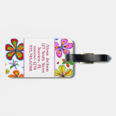 Hübsche doppelseitige Big-Blume Gepäckanhänger (Rückseite horizontal)