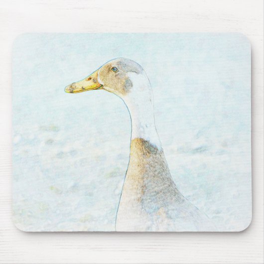 Hübsche Duck Art in Blue Mouse Pad Mousepad (Vorne)