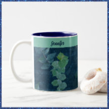 Hübsche dunkelblaue und Aquamarine grüne Blätter