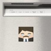 Hübsche, dunkelhaarige Frauen und Frühstück Magnet (In Situ (Geschirrspüler))