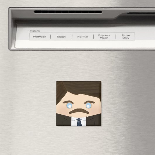 Hübsche, dunkelhaarige Frauen und Frühstück Magnet (In Situ (Geschirrspüler))