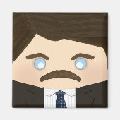 Hübsche, dunkelhaarige Frauen und Frühstück Magnet (Vorne)