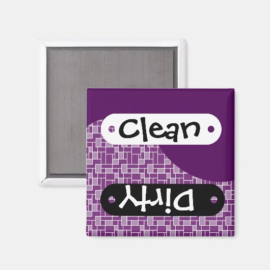 Hübsche dunkle Lila saubere Spülmaschine Magnet (Vorderseite/Rückseite)