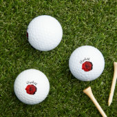 Hübsche dunkle rote Rose Blume individuelle Name L Golfball (Insitu Gras)
