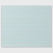 Hübsche dünne Minze und weiße Streifen Geschenkpapier (Flach)