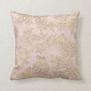 HÜBSCHE DUSCHE PINK GOLD FLORAL CUSHUS KISSEN