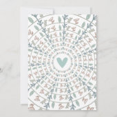 Hübsche Dusty Blue Pastel Lavendel Babydusche Einladung (Rückseite)