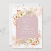 Hübsche Dusty-Rose Hochzeit von Olivenblumen (Vorderseite)
