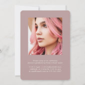 Hübsche Dusty Rose Zwei Fotos Graduierungsparty Einladung (Rückseite)