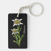 Hübsche Edelweiss-Blume Schlüsselanhänger (Rückseite)