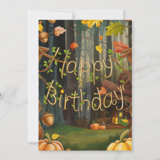Hübsche Editable gemütliche Herbst Herbst glücklic Karte