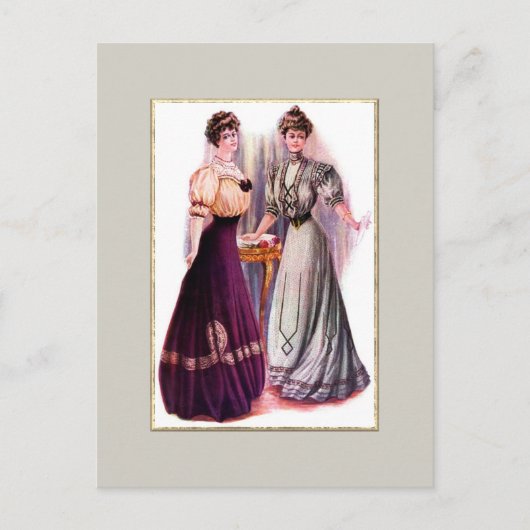 Hübsche Edwardian Mode Postcard Postkarte (Vorderseite)