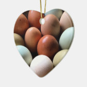 Hübsche Eier vom Huhn-Bauernhof Keramik Ornament (Links)