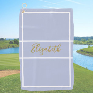 Hübsche, einfache lila, lila individuelle Name Dam Golfhandtuch