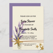 hübsche, einfache Seesterndusche Einladung (Vorne/Hinten)