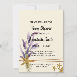 hübsche, einfache Seesterndusche Einladung