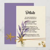 hübsche Einfache Seesterne-Einschließung Einladung (Vorne/Hinten)