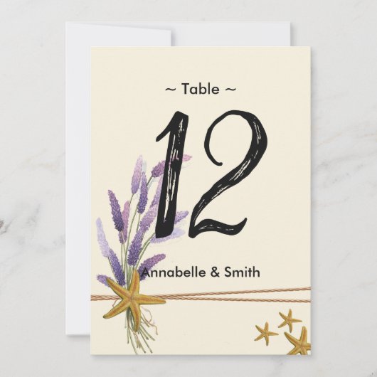 hübsche Einfache Tischnummer (Vorderseite)