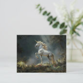hübsche Einhorn Postkarte (Stehend Vorderseite)