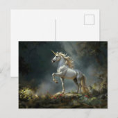 hübsche Einhorn Postkarte (Vorne/Hinten)