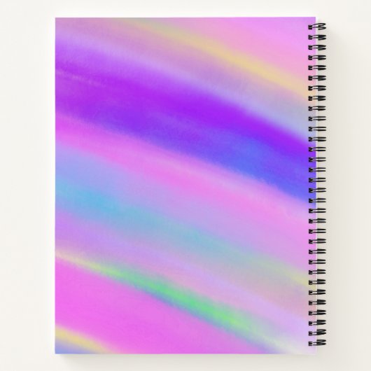 Hübsche Einhorn-Silberstars-Schule Notizblock (Rückseite)