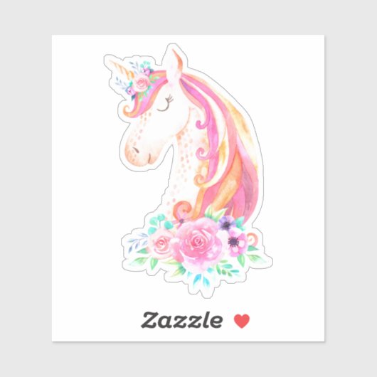 Hübsche Einhornklemme Aufkleber (Blatt)