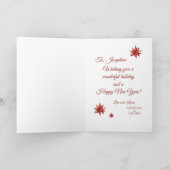 Hübsche Einhornweihnachtszeit Feiertagskarte (Innenseite)